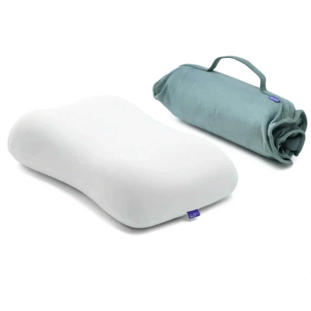 Cushion Lab Travel Deep Sleep Pillow, Green, NWT Open box